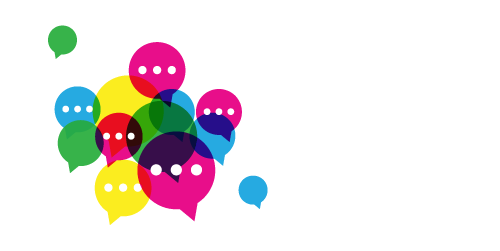 Logotip mediji mladih z belim napisom